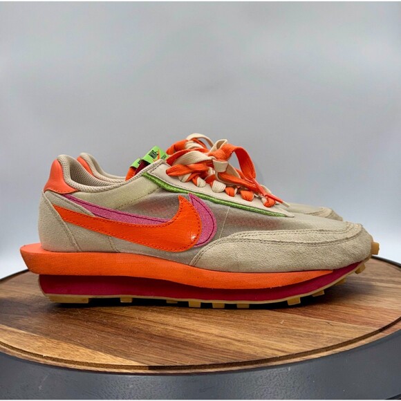 Nike Other - NIKE LDWaffle Net Sacai Mens 8 Orange Blaze Clot Running Shoe Trainer DH1347-100